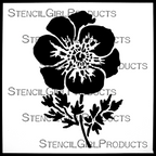 StencilGirl Anemone Stencil sa1014