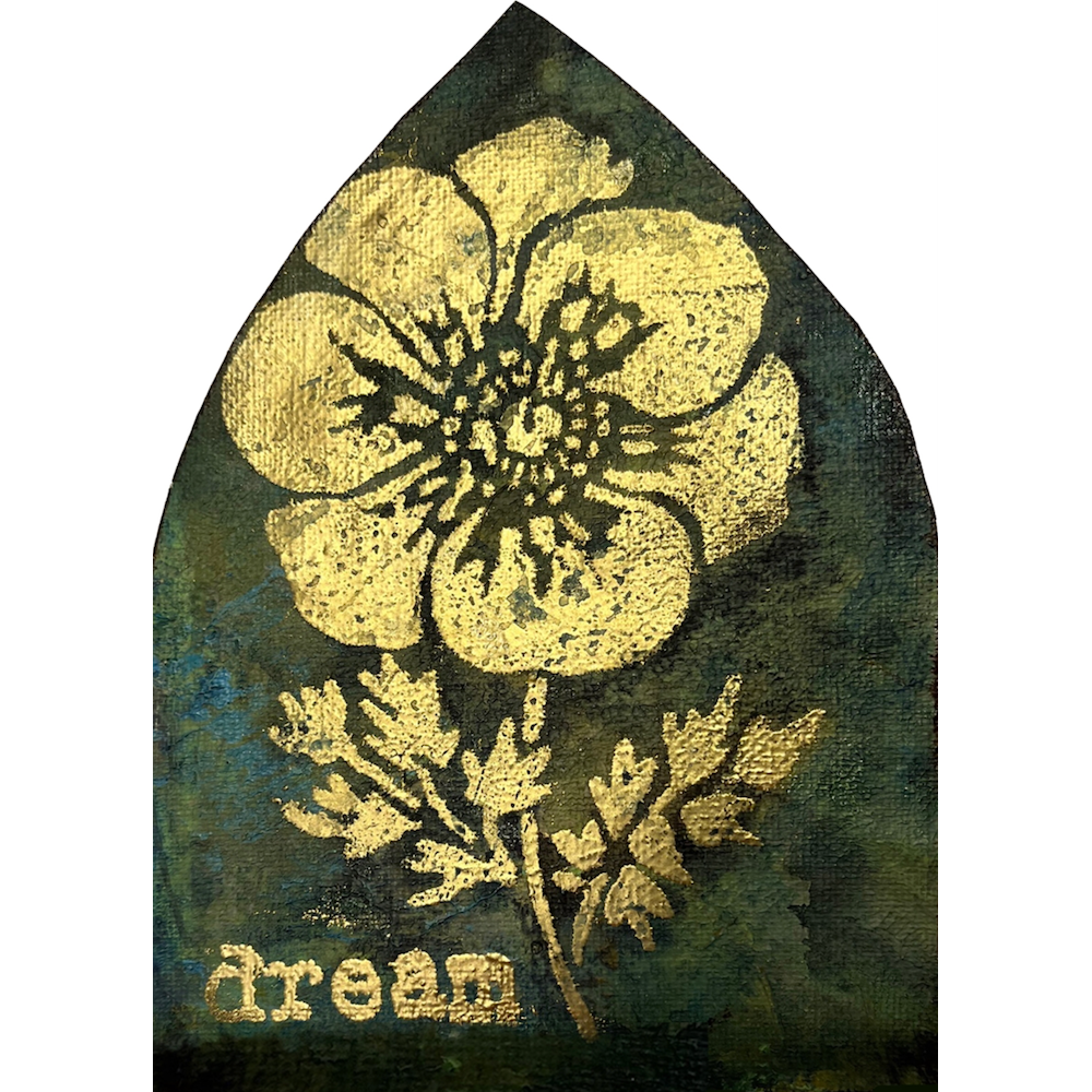 StencilGirl Anemone Stencil sa1014 gold