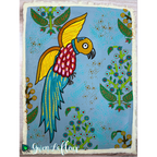 StencilGirl Block Print Birds Stencil ll1042 parrot