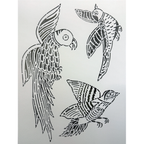 StencilGirl Block Print Birds Stencil ll1042 product