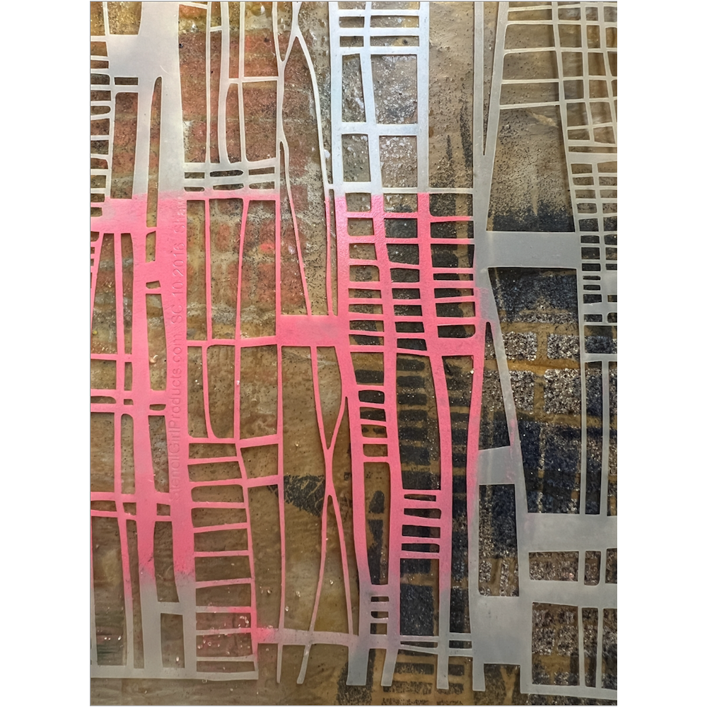 StencilGirl Bridge To Infinity Stencil ll1044 pink