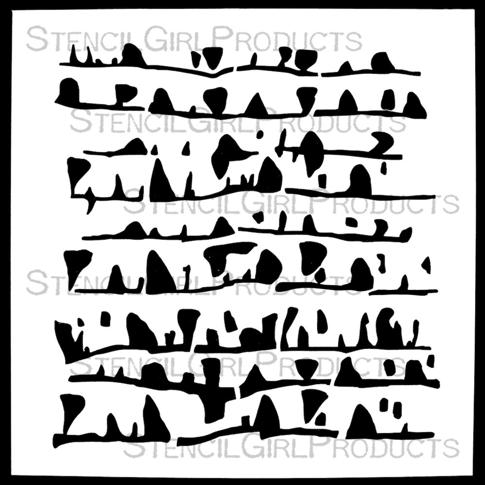 StencilGirl Cliff Dwellers Stencil sa1049