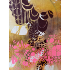 StencilGirl Collage I Stencil ll1045 gold