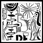 StencilGirl Commercial Stencil sa1046