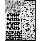 StencilGirl Compact Collage Patterns Stencil ll1097
