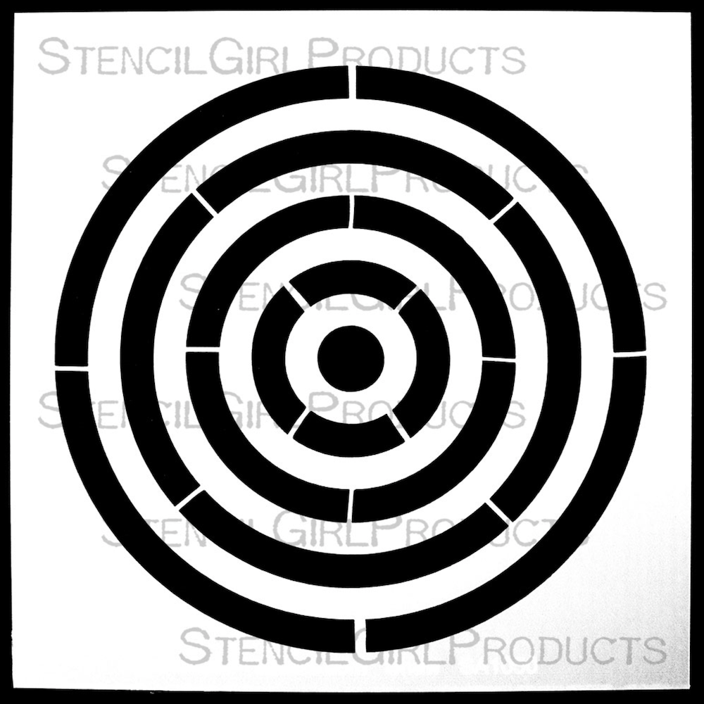 StencilGirl Concentric Circles Stencil sa1050