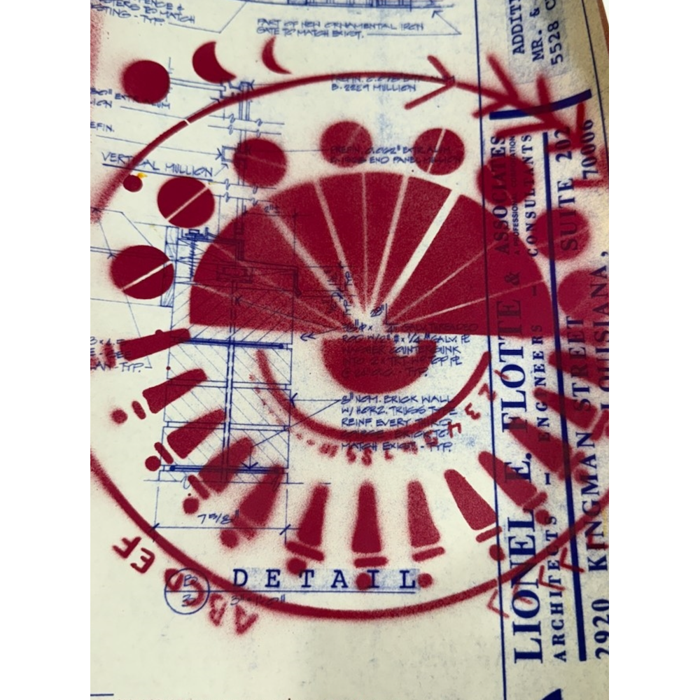 StencilGirl Cosmic Flare Stencil ll1064 red