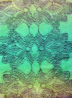 StencilGirl Crocheted Flowers Mask Stencil ll1109 green