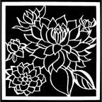 StencilGirl Dahlias Small Stencil sa1037