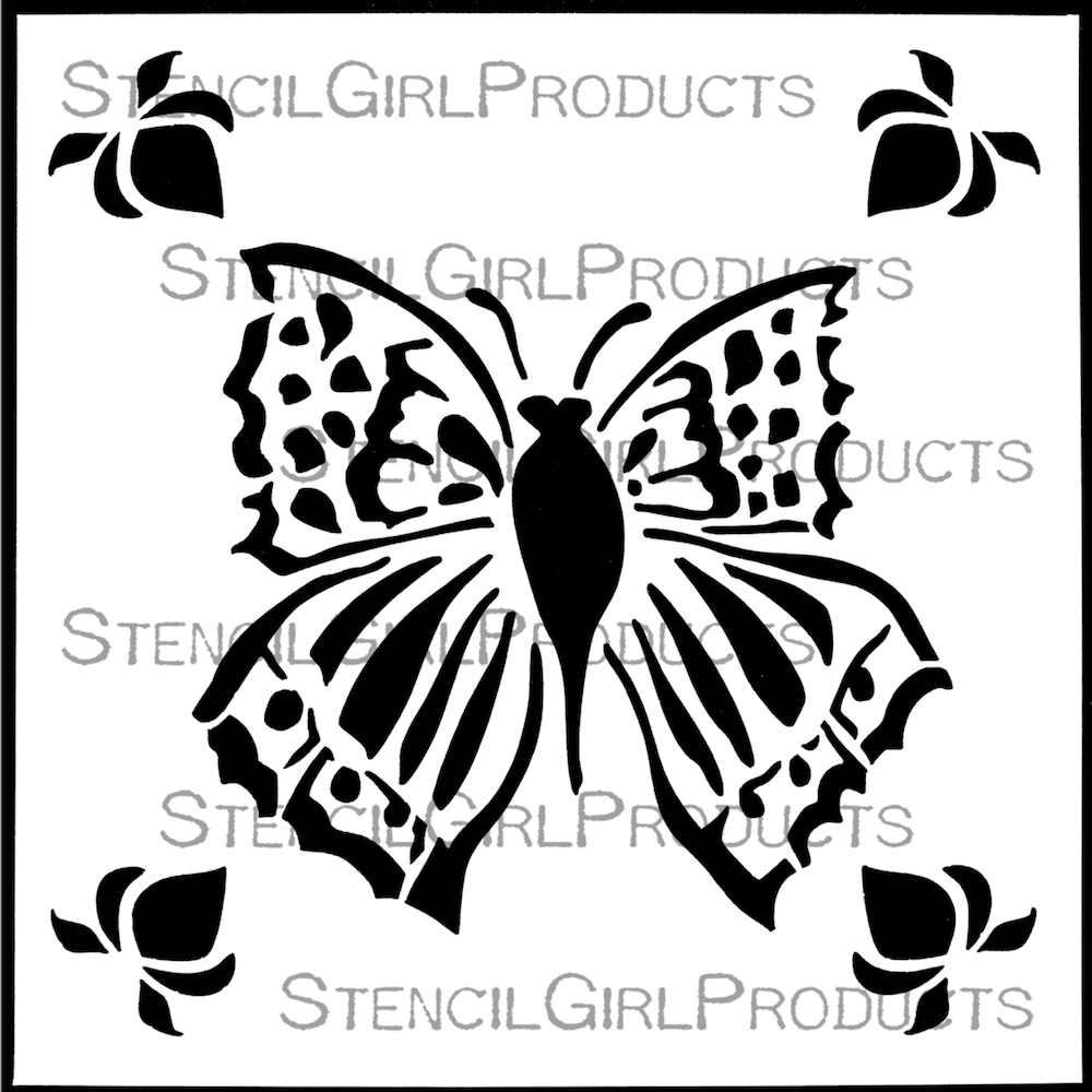 StencilGirl Evans Butterfly Stencil sa1023