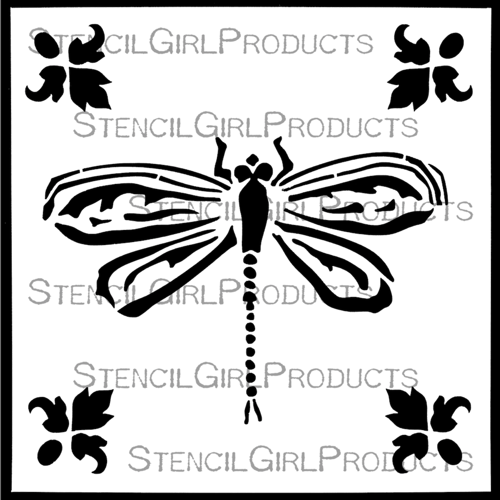 StencilGirl Evans Dragonfly Stencil sa1024