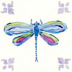 StencilGirl Evans Dragonfly Stencil sa1024 watercolor