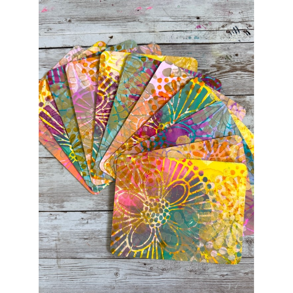 StencilGirl Folksy Rounds Stencil ll1048 colors