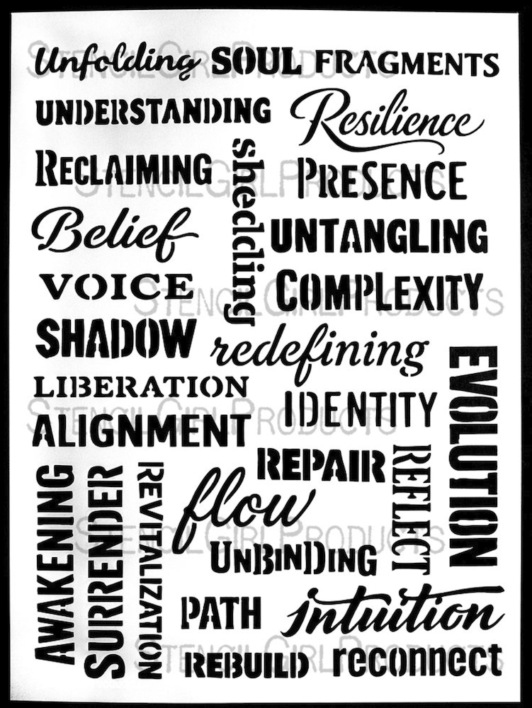 StencilGirl Fragments of Your Soul Stencil ll1103