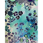 StencilGirl Garden Joy Large Stencil ll1035 blue