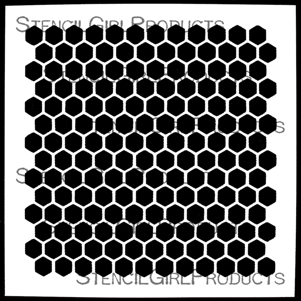 StencilGirl Honeycombs Stencil m348