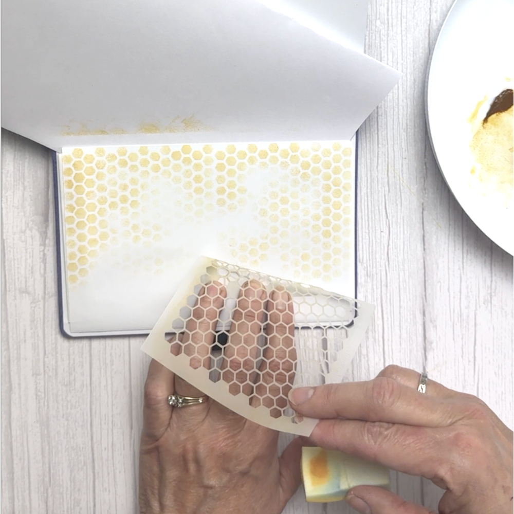 StencilGirl Honeycombs Stencil m348 pattern