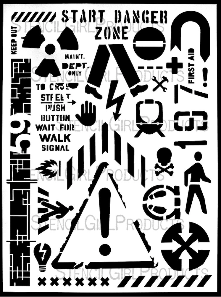 StencilGirl Industrial Signage Stencil ll1107