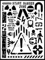 StencilGirl Industrial Signage Stencil ll1107
