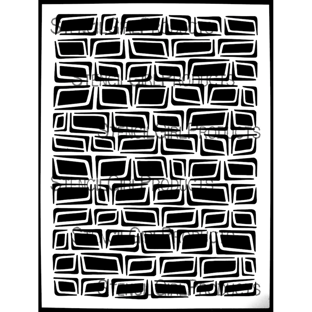StencilGirl Mid-Century Modern Wonky Grid Stencil ll1060