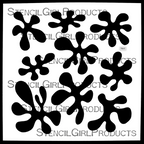 StencilGirl Mid-Century Organic Shapes Stencil sa1020