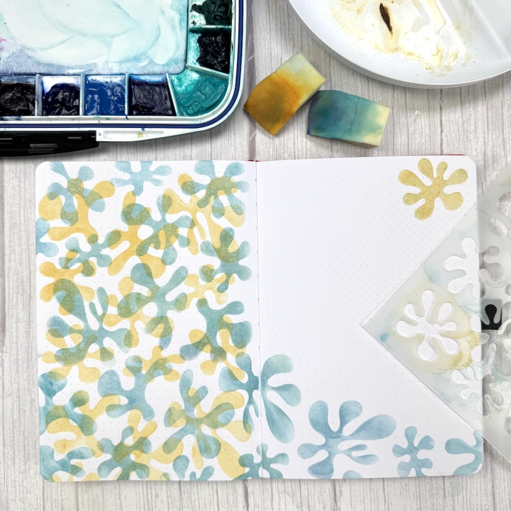 StencilGirl Mid-Century Organic Shapes Stencil sa1020 product