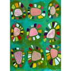 StencilGirl Mid Century Inspired Shapes Stencil ll1052 green