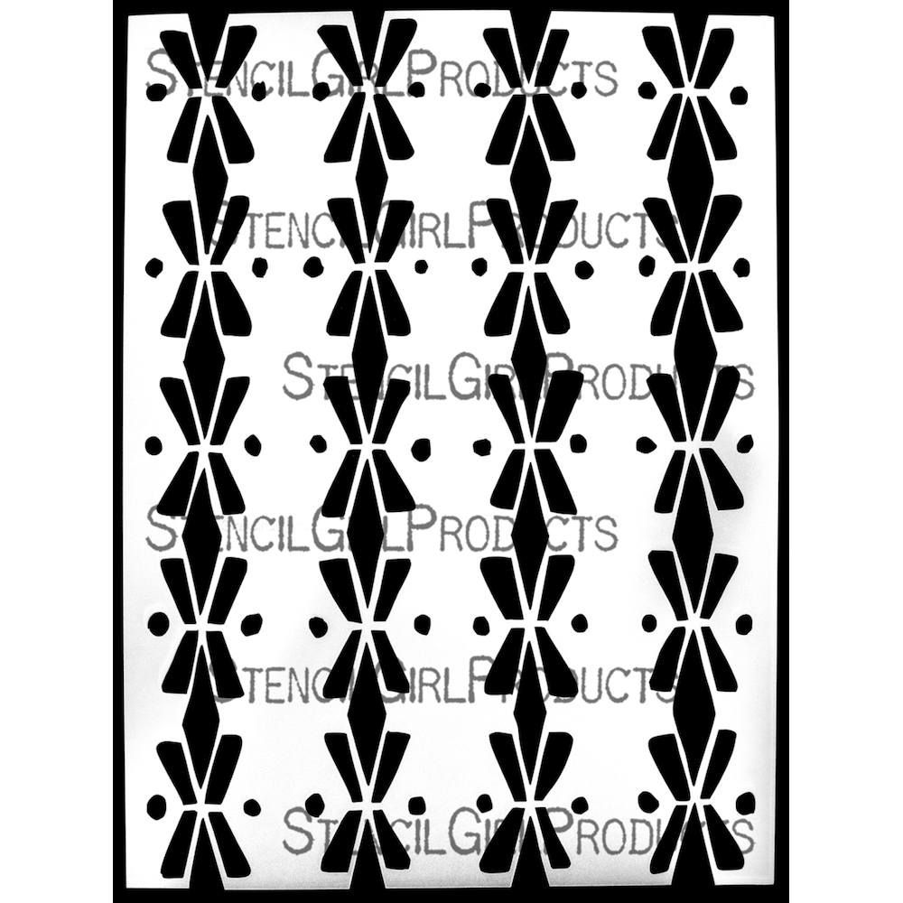 StencilGirl Mid Century Pattern Stencil ll1053