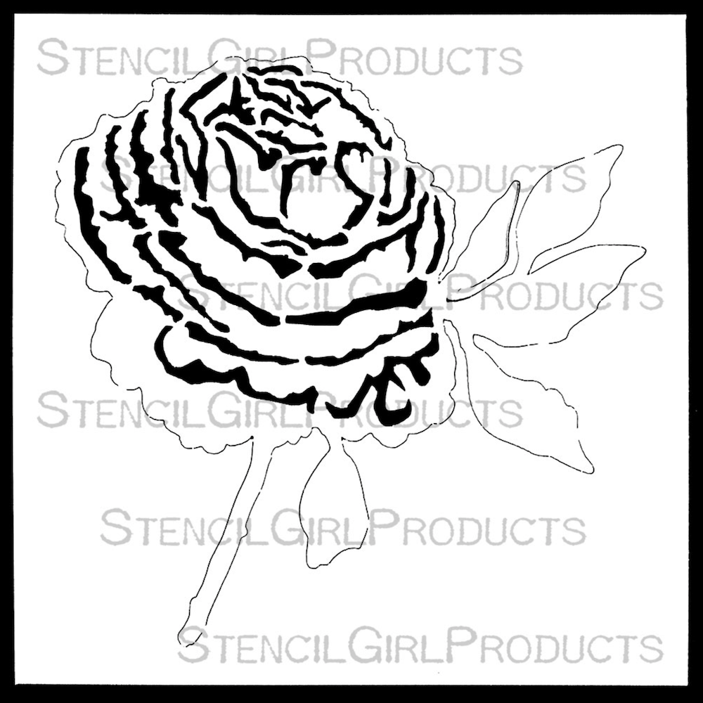 StencilGirl Petite Bloom Stencil m352 outline