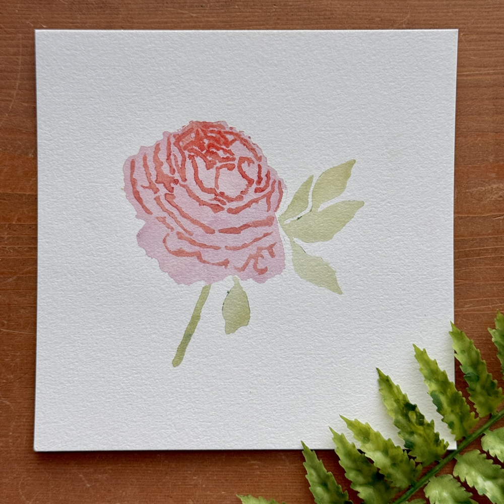 StencilGirl Petite Bloom Stencil m352 watercolor