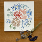 StencilGirl Petite Bouquet Stencil sa1052 watercolor