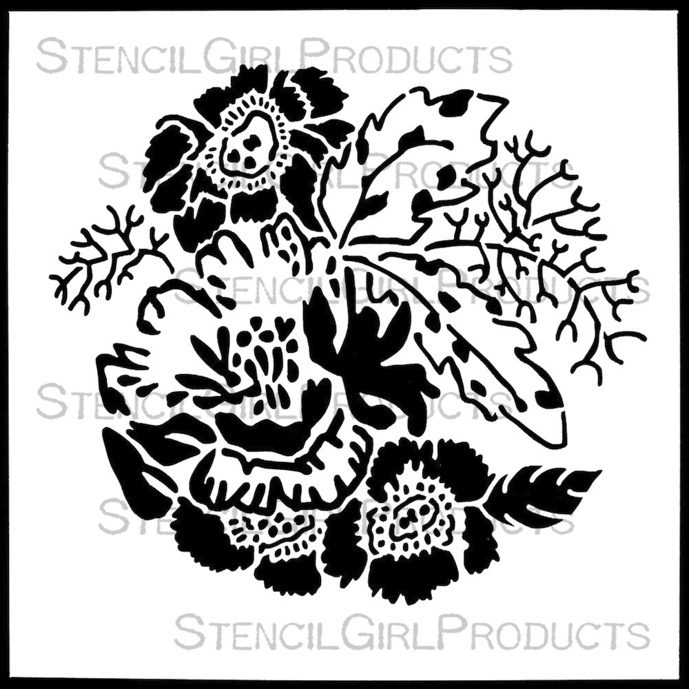 StencilGirl Petite Wildflower Stencil sa1055