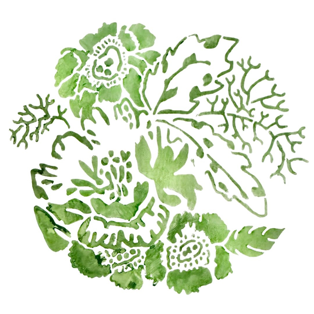 StencilGirl Petite Wildflower Stencil sa1055 green