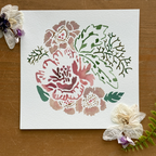 StencilGirl Petite Wildflower Stencil sa1055 watercolor