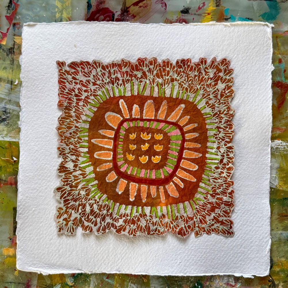 StencilGirl Queen Ann's Lace Stencil sa1042 orange