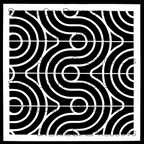 StencilGirl Retro Wave Stencil sa1034