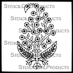 StencilGirl Round Flower Block Print Stencil sa1007