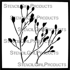 StencilGirl Seedhead Silhouettes Stencil sa1021