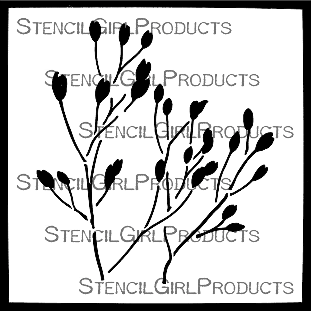 StencilGirl Seedhead Silhouettes Stencil sa1021