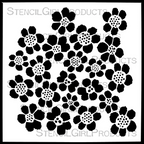 StencilGirl Wildflower Scatter Stencil sa1043