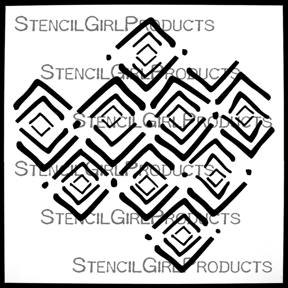 StencilGirl Zig Zag Stencil sa1006
