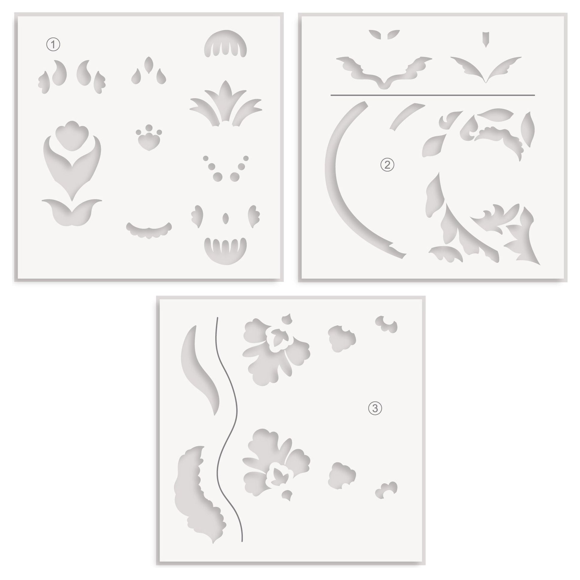 Altenew Blooming Motifs Simple Coloring Stencils alt10030 layering guide