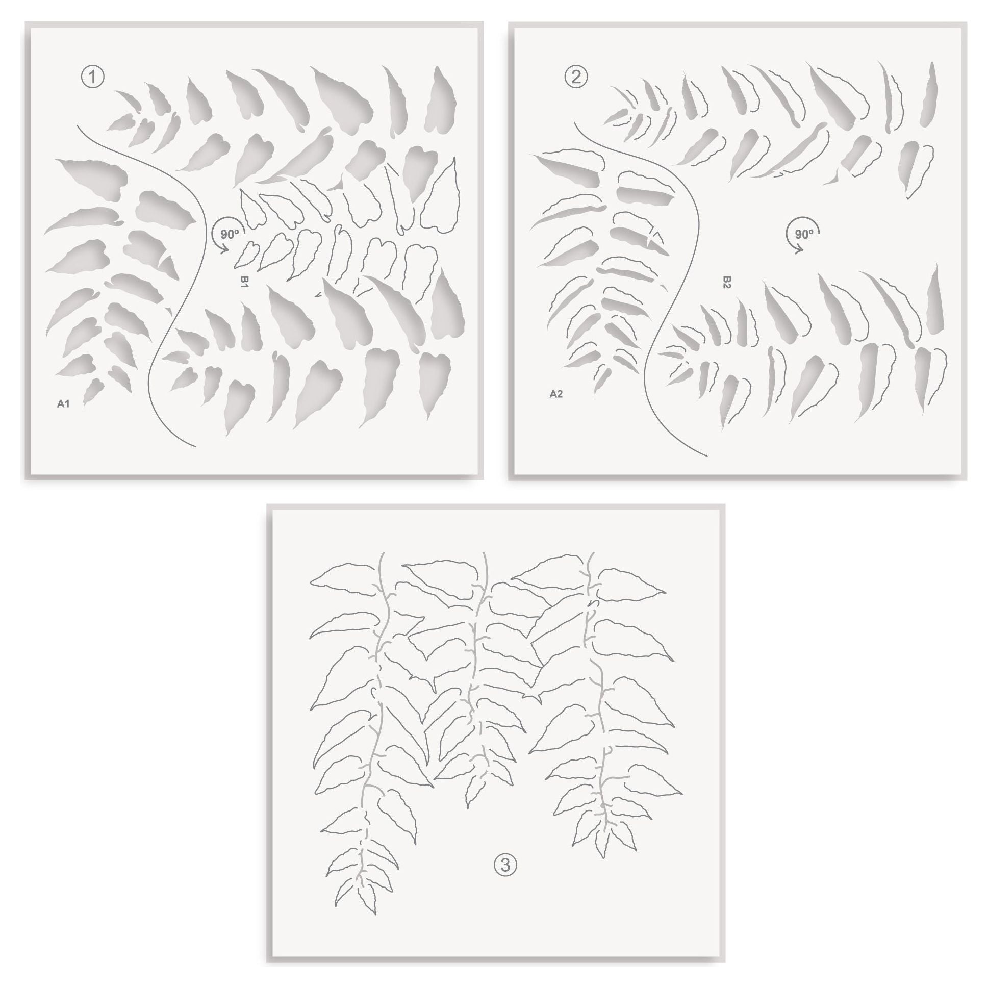 Altenew Cascading Vines Stencils alt10235 layering guide