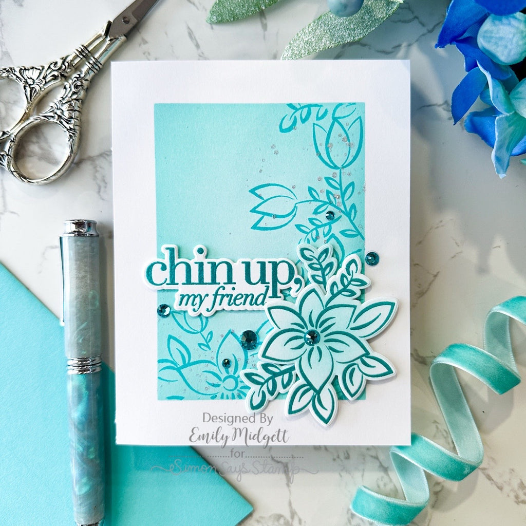 CZ Design Set of 6 Cropping Panels czt014 Emily Midgett Floral Encouragement Card