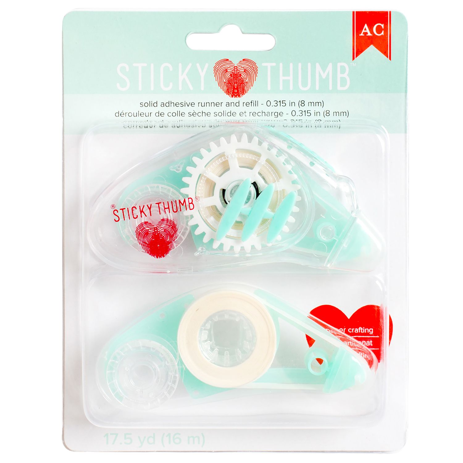 Sticky Thumb Adhesive Tape Runner and Refill 340261