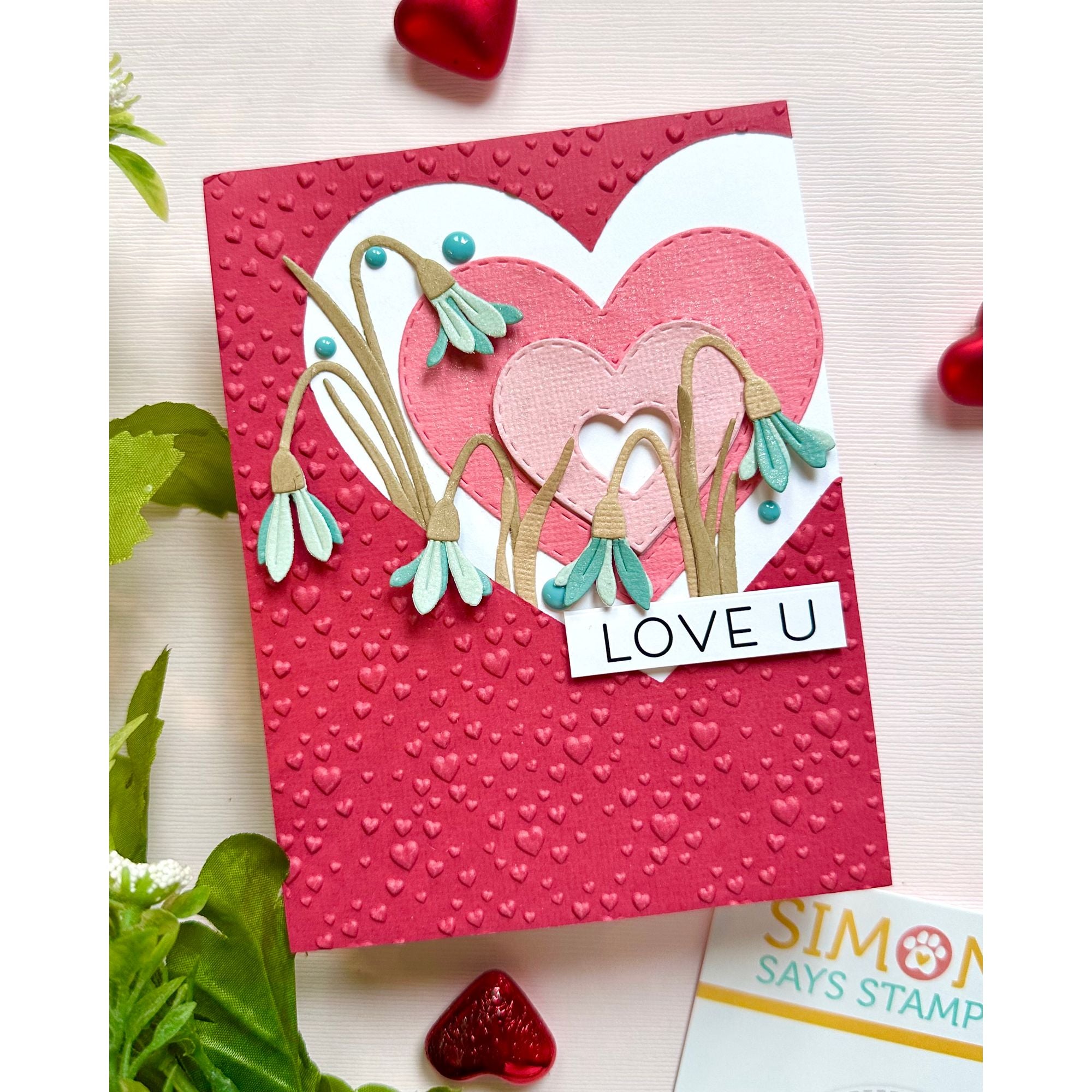 Simon Says Stamp Stitched Basic Hearts Wafer Dies 1566sd Heart to Heart