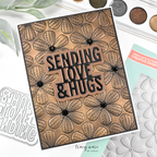 Simon Says Stamp Embossing Folder Stitched Flowers sf497 STAMPtember Love and Hugs Card | color-code:ALT06