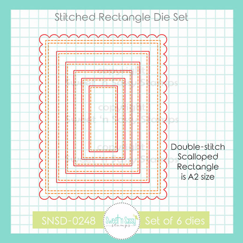 Sweet 'N Sassy Stitched Rectangles Dies snsd-0248