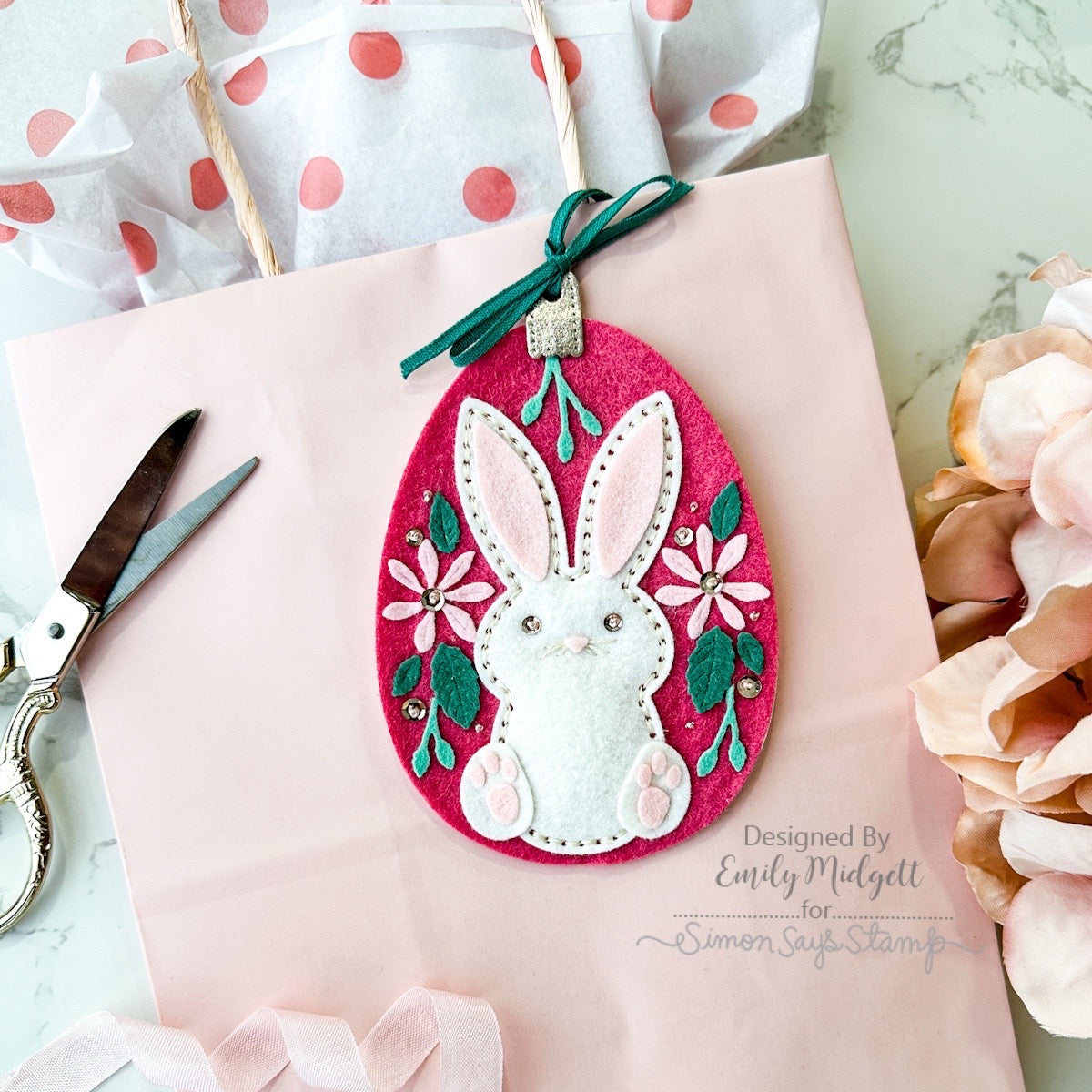Simon Says Stamp Stitching Bunny Wafer Dies s1111 Beautiful Moments Felt Bunny Tag | color-code:ALT07