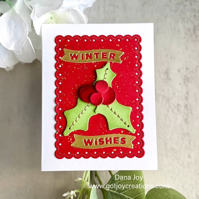 Simon Says Stamp Stitching Holly and Berries Wafer Dies s1101 DieCember Holiday Card | color-code:ALT01